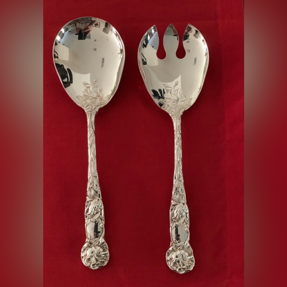 Wedding W.A. Italy Bridal Roae Salad Servers.